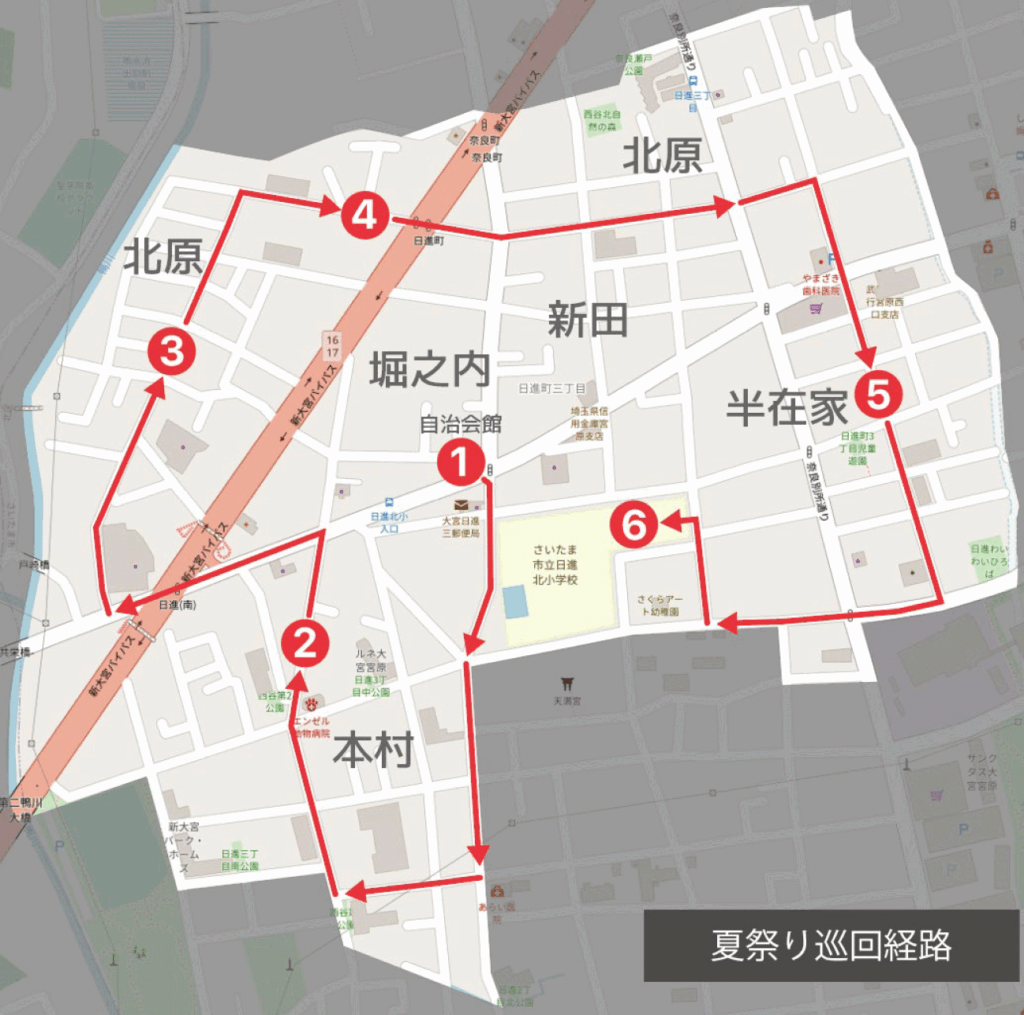 夏祭り経路図2025